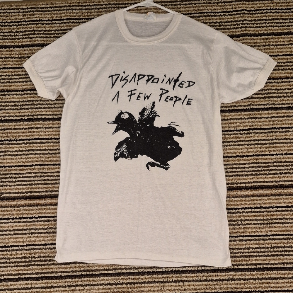 DISAPPOINTED A FEW PEOPLE Band White Mens Sz M Goth Band T Shirt VTG RARE 80s